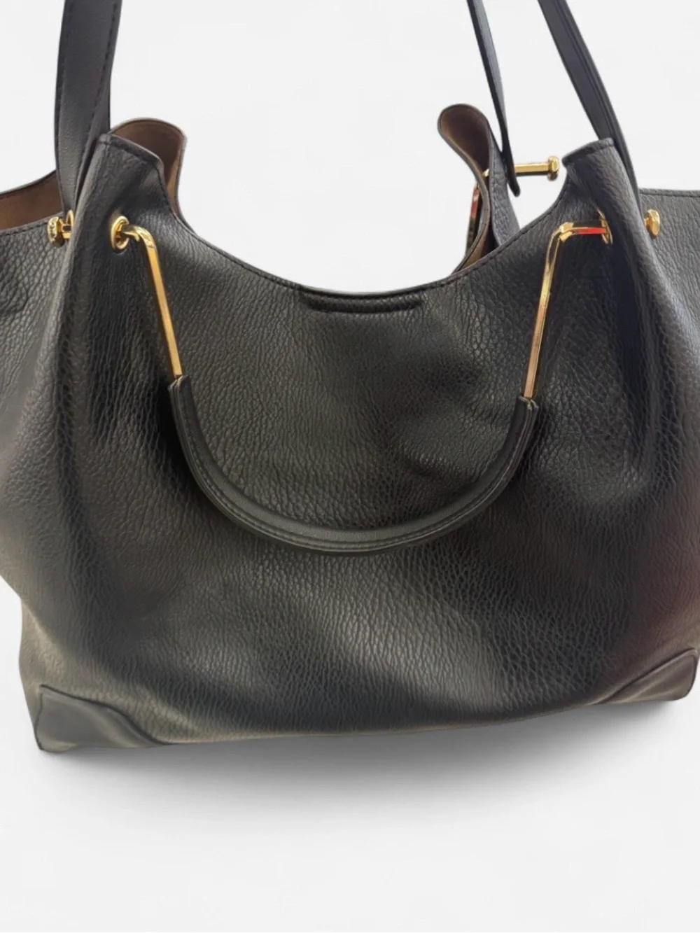 Sondra Roberts Shoulder Bag Women Black Slouchy Business Casual Purse